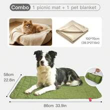 HAZOOWILL Foldable Portable Small/Medium Dog & Cat Bed, Suitable For Pets Under 77lbs, Lightweight For Outdoor Travel, Picnic, Sofa Pet Mat - Multicolor - View 20