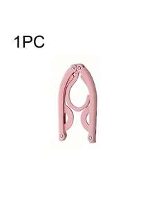 1pc Pink Portable Foldable Travel Clothes Hanger, No Clips, Foldable Clothes Drying Rack, Anti-Slip Design, Suitable For Retail Stores, Essential Cruise Accessory - Multicolor - View 10