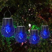 POSE UP 4/8pcs Solar Flame Lights, Hanging Or Standing Outdoor Lights With Realistic Flickering Flame Effect, Easy Install Solar Waterproof Landscape Decor, Suitable For Balcony, Patio, Porch, Garden, Yard, Backyard, Party And Halloween - Multicolor - View 20