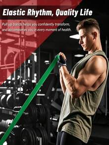Resistance Band Pull-Up Assist Band Heavy Duty Fitness Ring Suitable For Gym, Home Workout, Strength Training, Physical Therapy, Stretching And Cross Training - Multicolor - View 5