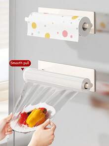 1pc Magnetic Paper Towel Holder, Wall-Mounted Paper Towel Rack, Cling Film Rack, Fridge Side Storage Rack, Towel Bar, No Drill Wall-Mounted Towel Rack For Kitchen, Bathroom, RV - Holds Rolls,Sleek Style, Durable Material - Multicolor - View 7