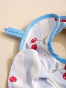 1pc Toddler PU Feeding Bib Easy To Clean Toddler Wearable Apron - Multicolor - View 3