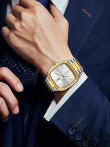 GUSALAI Men's Fashion Square Quartz Watch, Unisex, Multiple Colors Available, Suitable For Daily Wear, Valentine's Day Gift, Birthday Gift Choice - one-size - View 7