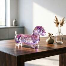 1pc Shiny Soft Sausage Dog Squishy Toy, Designed For Teenagers And Adults Seeking Ritual Of Life And Emotional Release, Ideal Stress Relief Companion For Urban High-Pressure People, Embedded With Fine Gold Powder And Warm Orange Gradient Halo - Multicolor - View 3
