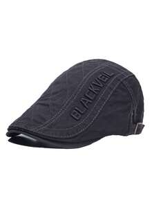 British Vintage Beret Men's Casual Flat Cap Newsboy Cap With 3D Embroidery - BLACKVEIL - View 10