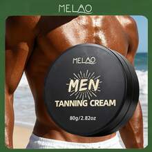 MELAO 男士防曬乳 80g/2.82oz，深色自然曬黑加速乳，男士保濕防曬乳液，可增加無痕均勻古銅色曬痕 - 男士 - View 2