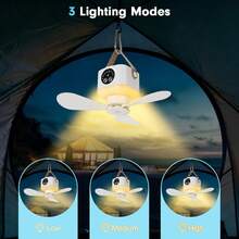 1pc Portable Handheld Fan Light, Rechargeable Remote Control LED Night Light, Brushless Motor Low Noise, USB Charging Mini Fan, Suitable For Dorm, Home, Outdoor Use - 1pc - View 3