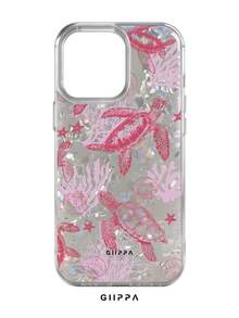 GIIPPA 1件海洋混色圖案設計手機殼，適用於Phone 17 Pro Max，兼容Phone 16 Pro Max、15 Pro Max、14 Pro Max，韓式高端時尚趣味手機殼，兼容11/12/13/14/15/145 Pro Max Plus，優雅設計適合男女，送給女友的完美禮物，適用於聖誕節、情人節、復活節、婚禮季和生日！ - 粉色 - 查看 6