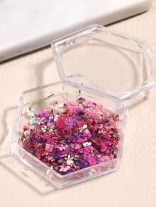 1 Box Mixed Color Floral Nail Art Decorations, Artificial Flower Design; Y2K Style Cute Petal Nail Decor, DIY Salon Accessories And Nail Supplies - Multicolor - View 13