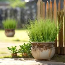 18pcs Artificial Green Grass Reed, Suitable For Indoor/Outdoor, Wedding, Christmas, Halloween, Mother's Day Decoration Plastic Reed, No Container, Seasonal Home Decor, Garden Decoration - Green - View 7
