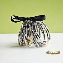 12件/組時尚豹紋果凍手鐲套組 女款手腕飾品 日常珠寶 節日禮物 - 彩色 - 查看 7