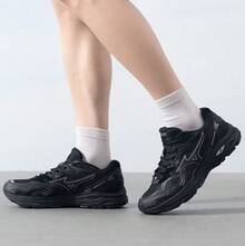 Mizuno New LG 10S Mesh Breathable Sports Shoes, Retro Lightweight Running Shoes For Men And Women - Black - View 6