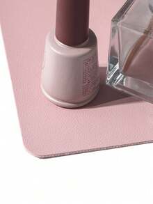 Tapete de mesa para uñas rosa claro, cuero PU suave e impermeable, tapete de escritorio de estudio, almohadilla plegable para apoyar el brazo en la mesa de uñas, tapete de mesa para uñas, adecuado para salón de manicura y uso doméstico. - Rosa vieja - Ver 2