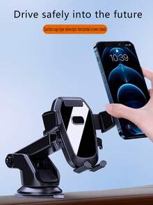 TranAKstic Universal Car Phone Holder, Suitable For Dashboard And Center Console, Multi-Function Telescopic Suction Cup Navigation Phone Holder, 360 Degree Rotating Dashboard Car Phone Clip Holder, Suitable For Navigation Devices, Compatible With IPhone - A - View 1