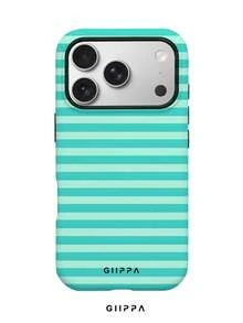 GIIPPA 1pc Mint Green Horizontal Stripe Pattern Design, Phone 17 Pro Max Phone Case, Compatible With Phone 16 Pro Max, 15 Pro Max, 14 Pro Max, Korean-Style High-End Fashionable And Fun Phone Case, Compatible With 11/12/13/14/15/16 Pro Max Plus, Elegant Design Suitable For Men And Women, Perfect Gift For Girlfriend On Christmas, Valentine's Day, Easter, Wedding Season And Birthday! - Multicolor - View 1