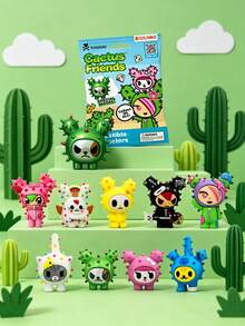 1 st Tokidoki officiellt licensierad Cactus Friends samlarblindpåse, söt kaktus-tecknad figur-hängsmycke, slumpmässigt enpack, överraskningspresent till födelsedag för samlare och Tokidoki-fans - Multifärgad - Visa 9