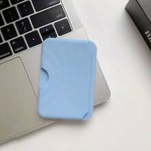 Apple Silicone Wave Card Holder Magnetic Magsafe Card Slot Solid Color Liquid Silicone Back Sticker Shockproof Card Holder - Multicolor - View 14