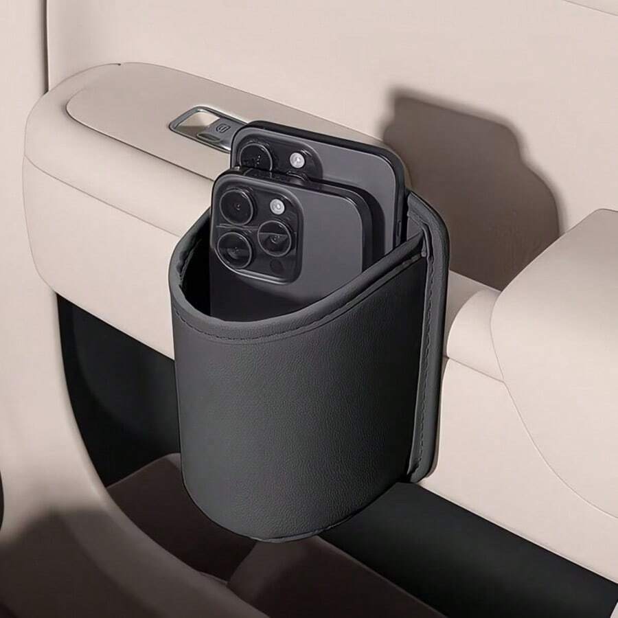 Car Cup Holder Storage Box Heart-Shaped Door Hanging - Multifunctional Beverage Holder Suitable For Rear Seats, Door Storage Rack Can Hold Water Bottles, Coffee Cups, Snacks, Mobile Phones, Small Items - Space Saving Automotive Accessories