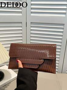 Dedoo 2026 Latest Fashion Colorful Plaid Handbag - Brown - View 9