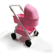 Mini Baby Stroller, 1:12 Dollhouse Miniature Baby Stroller Realistic Mini Baby Cradle Cart Accessories, Perfect Collectible And Holiday Gift - pink 1pc - View 8