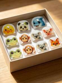 1/5/8-Pack Fun Identification Soft Animal Print Silicone Key Covers With Key Rings - Colorful Key Caps For Easy Key Recognition At Home & Office - Ideal For Family & Colleagues, Perfect Gift For Any Occasion - View 6