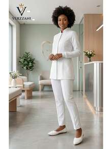 Sapatilha feminina napa branca enfeite x palmilha confort VERZZANI - Branco - Visão 5