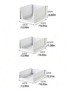 Stackable Closet Storage Baskets, Multi-Functional Foldable Closet Organizer, Closet Storage Boxes, Bathroom Storage Rack, Suitable For Bathroom, Kitchen, Laundry Room, Closet And Office, Teacher's Day, Easter And Valentine's Day Gifts - Multicolor - View 10