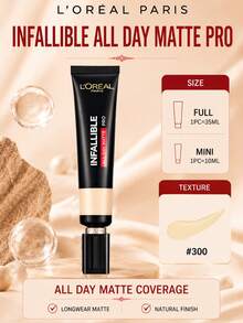 L’Oreal Paris L'Oreal PRO 粉底液 #300，10/35ml，雙重控油配方，高遮瑕，防水防暈染，輕盈配方，持久霧面妝效，適合油性肌膚 - 吸油棒PRO恆放溢彩持色粉底液#300 - 查看 2