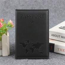 1件裝磨砂PU旅行護照套，適用於護照夾、護照包、旅行錢包，適合節慶、度假、出差等場合，旅行必備配件，開學用品 - 多色 - 查看 8