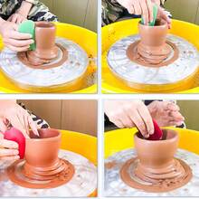1/3/4/7/10Pcs Pottery Clay Silicone Scrapers, Soft Rubber Smoothing & Shaping Tools For Pottery Wheel Sculpting, Multi-Style Clay Modelling Tools - Multicolor - View 10
