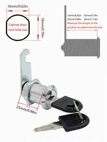 1 pieza Cilindro de cerradura de repuesto para archivador metálico, cerradura universal de lengüeta para archivador de empleados, cerradura de leva de alta con llave, diseño cilíndrico duradero adecuado para caja de herramientas, archivador, cajón de escritorio, cajón de archivos, incluye 3 placas de cerradura intercambiables y llaves para mayor - multicolor - Ver 13