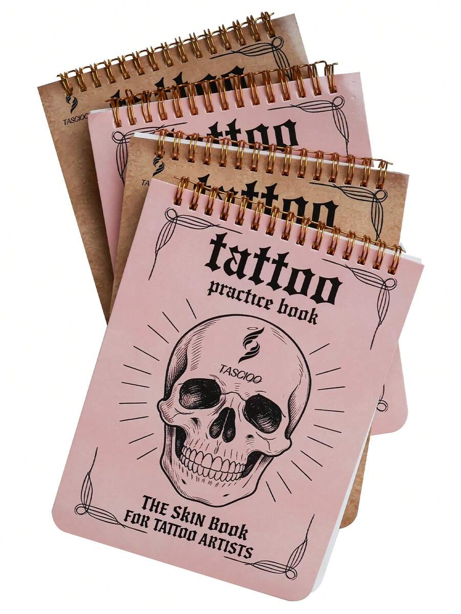 New Tattoo Practice Skin Notebook, Each Book Contains 10 Pieces Of Silicone Tattoo Practice Skin, Suitable For Various Tattoo Practice Styles, Perfect Tattoo Gift For Tattoo Beginners And Tattoo Enthusiasts - Dusty Pink - View 1