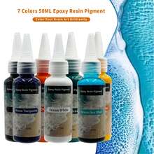 7 Colors 50ML Epoxy Resin Pigment Set, Vibrant Pigments For Resin Art Painting, Jewelry Making & Crafts, Elevate Your Creations With Brilliant Colors - Resin Pigment - View 6