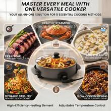 SUPERLEX 1500W Electric Hot Pot, Multifunctional Cooking Pot, Non-Stick Coating For Easy Cleaning, Five-Speed Electric Cooker, Pizza Cooker, Adjustable Temperature, Stew Pot, Braiser, Frying Pan And Stew Pot - UK Plug(220-240V) - View 8