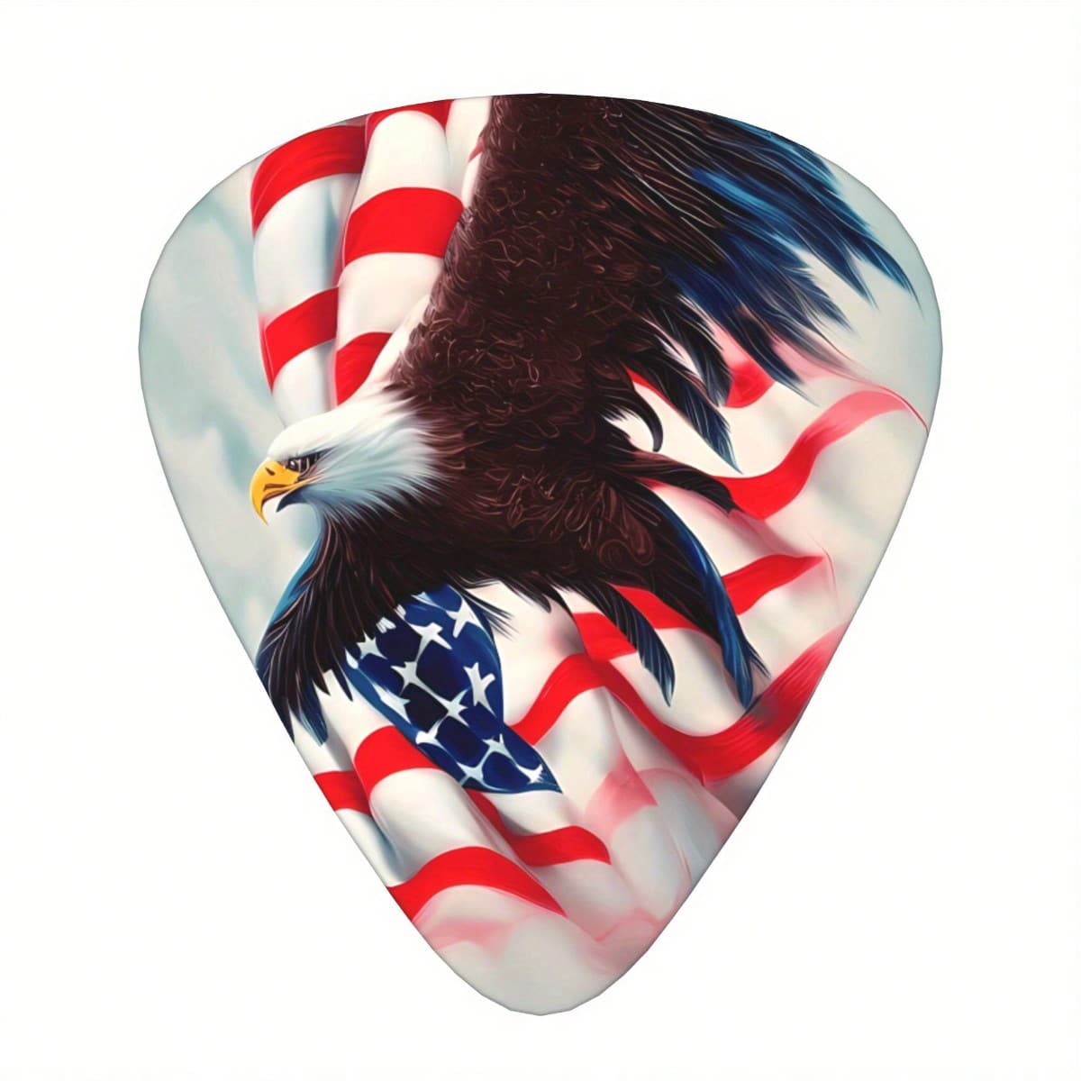 12pcs Premium Guitar Picks With Storage Box - Patriotic American Flag Design, 0.96mm Thick, Durable Plastic Material, Suitable For Acoustic Guitar, Electric Guitar And Bass - Perfect As Anniversary, Birthday, Christmas Gift, Guitar Accessories, Themed Guitar Accessories - Multicolor - View 1