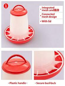 Automatic Chicken Feeder And Waterer Set, Large Capacity Poultry Feeding And Watering Equipment, Anti-Spill Feeder And Water Trough Supplies, Suitable For Chickens, Quails, Pigeons, Ducks And Farm Birds - Multiple Styles - View 9