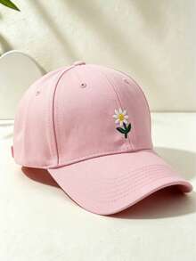 1 pieza Gorra de béisbol estilo Y2K unisex con bordado floral, gorra de camionero para mujer, ropa casual para exteriores, diseño minimalista Y2K, gorra de sol de moda juvenil, regalo perfecto para familia y amigos - A - Ver 4