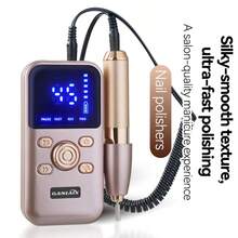 USB Rechargeable Electric Nail File Set - Multi-Speed Adjustable, Portable Nail Polisher And Foot Care Tool, Includes Nail File And Dead Skin Scraper, Suitable For Home Manicure Salon, Professional Nail And Pedicure Shaping Tool, Professional Nail Drill, Battery Capacity: 1800mAh - A - View 2