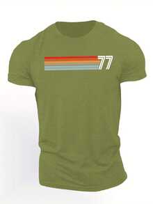 Men'S Summer T-Shirt With Short Sleeves From 1977 Retro Collection - 白色 - 查看 8