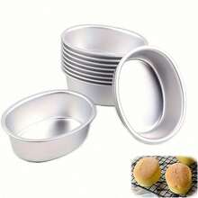 4/6/8/10pcs Oval Cake Molds, Aluminum Non-Stick, Heat Resistant Easy Release, For Oven Baking Cheese Bread, DIY Oval Bread Baking Pan, Ideal Baking Kitchen Tool For Eid Al-Adha, Eid Al-Fitr, Christmas - D03 Oval Shape - View 6