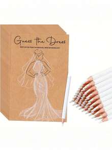 10pcs " The Wedding Dress" Wedding Party Card Game - Suitable For Guests' DIY Pre-Wedding Party Game, " The Wedding Dress" Interactive Game And Wedding Decoration, Bridesmaid Invitation Gift, Guest Entertainment Activity, Fun Wedding Decoration, Party Favor - Multicolor - View 1