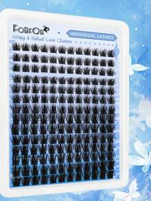 FQBFQB 168PCS,Lashes With Spikes,9-16mm Length Mixed, Fairy Lashes Lash Clusters, Thick Single Lash For DIY Pointed Tip Lash Extension, Cartoon Lash Extension, Dense Lashes - D - View 2