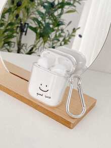 Lucky Smiling Face Earphone Case Compatible With Apple Pro 2/ 3 Wireless Earphones, Transparent Soft Protective Cover - Clear - View 3