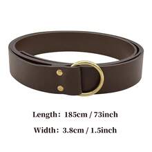Handmade Medieval Celtic Knot Embossed Leather Belt Knight Ring Belt COSPLAY Stage Prop With Matching Belt - A - View 4