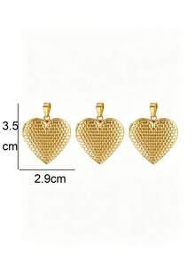 3pcs Fashion Stainless Steel 18K Gold Plated Heart Oval Portrait Relief Locket Pendant, Locket Photo Box With Flip Cover, DIY Unique Ideal Gift For Friends Birthday, Family, Mom/Grandma/Wife Anniversary Gift, Autumn Fashion, Casual, Vintage, Personalized, Daily Wear, Party, Mother's Day, Valentine's Day, Graduation, Wedding - Multicolor - View 24