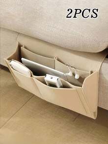 Sofa Storage Bag With 5 Pockets And A Hanging Design, Ideal For Storing Magazines, Laptop Cables, Remote Controls, Water Bottles And More. Versatile Storage Solution Suitable For Dormitory Beds, Sofas, Bedrooms And More.,Back To School - Multicolor - View 9