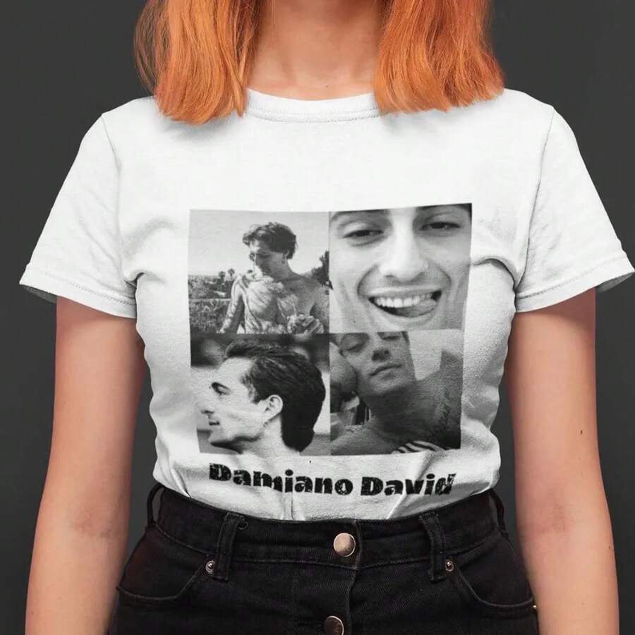 Damiano David-Shirt, Unisex Graphic Shirt For 2025, Casual Rock Shirt For Fans Of The Frontman, Everyday Clothing - Color 1 - View 1