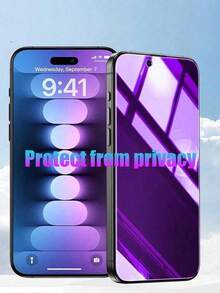 BOLLYMORE 3 Pieces Premium Purple Tempered Glass Screen Protector, High Definition Screen Protection, Waterproof, Anti-Fall, Anti-Scratch, Smooth Touch, High Clarity, Perfect Fit, Smooth Edges, High Sensitivity, Fashionable Appearance, Durable, Anti-Printing. Suitable For Phones 7/8/11/12/13/14 Pro Max/15 Pro Max/16/16 Plus/16 Pro/16 Pro Max/16e/17/17 Air/17 Pro/17 Pro Max - Clear - View 6