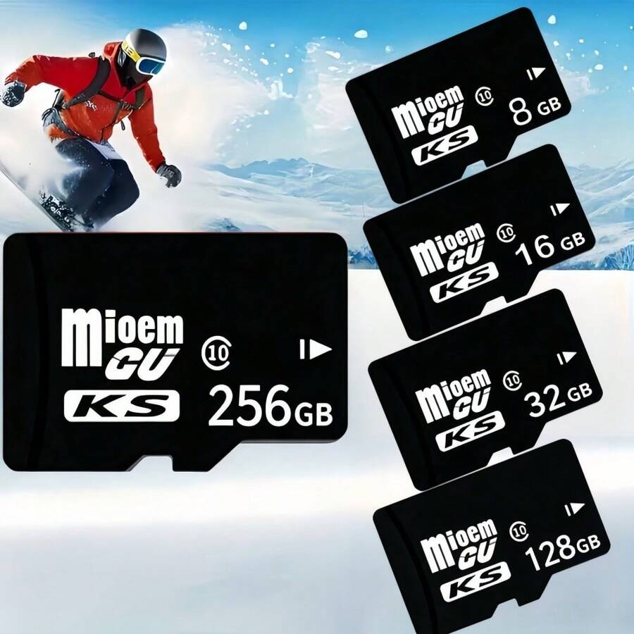 1 قطعة كاميرا مراقبة كاميرا السيارة بطاقة ذاكرة 8g. 16g. 32g. 64g. 128g. 256g بطاقة TF عالية السرعة C10 بطاقة تخزين كاميرا الهاتف - أسود - مشاهدة 1