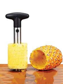1pc Stainless Steel Pineapple Corer, Plastic Fruit Knife, Spiral Multi-Function Peeler - Multicolor - View 4